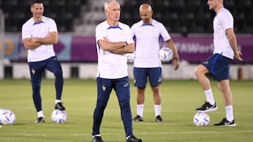 Didier DESCHAMPS (Selectionneur France) during the French Team Football - Training session on November 25, 2022 in Doha, Qatar. (Photo by Anthony Bibard/FEP/Icon Sport via Getty Images)