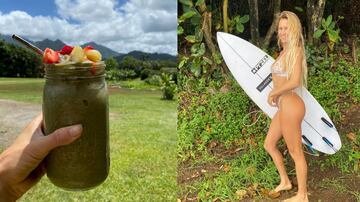 La surfista con más seguidores en redes sociales también sigue una dieta vegana y muestra recetas y publica vídeos al respecto en Instagram o YouTube. Síguela en @alanarblanchard