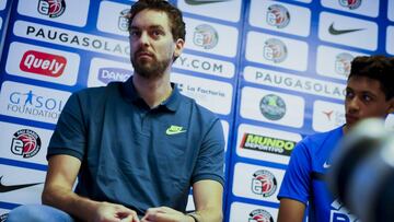 Pau Gasol, durante la presentación de su campus.