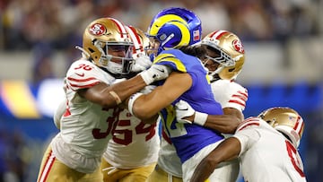 The banged up San Francisco 49ers went into Sofi Stadium with back up quarterback Mac Jones and beat the Los Angeles Rams in overtime to kick off Week 5.