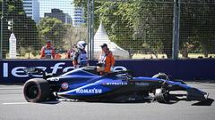 Albon destroza su Williams durante los libres del GP de Australia.