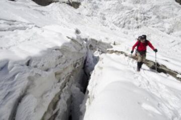 Carlos Soria durante la Expedición al Dhaulagiri en 2011.