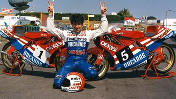 Jorge Martínez Aspar en su época de piloto.