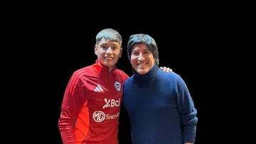 “Siempre soñé que mi hijo conociera mi ídolo, Iván Zamorano; gracias vida por esta foto”