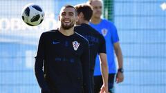 Mateo Kovacic durante un entrenamiento con Croacia.