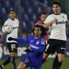 El Getafe, en campo gafado, y sin Cucurella