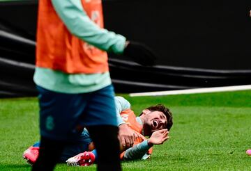 Unai Vencedor dio el susto en el entrenamiento del viernes, pero por fortuna todo ha quedado en una mera ancdota.