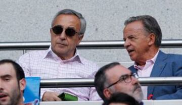 El presidente del Comité Olímpico Español, Alejandro Blanco viendo el partido.