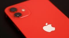 FILE PHOTO: An Apple iPhone 12 is pictured in a mobile phone store in Nantes, France, Sept. 13, 2023. REUTERS/Stephane Mahe/File Photo