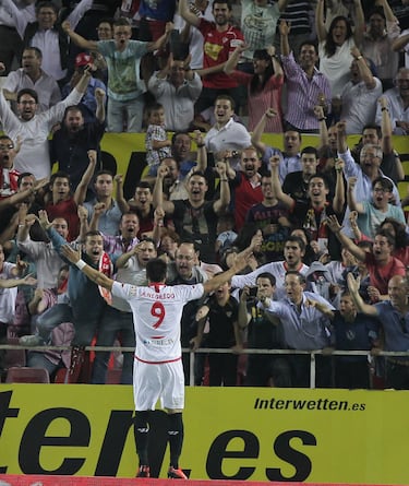 El 1 de junio de 2013 el Valencia visitaba el Pizjuán. Si ganaba se metía en la Champions tras un gran remontada con Valverde. El Sevilla le aguó la fiesta con cuatro goles de Negredo. Por el Valencia marcaron Banega y Soldado (2).