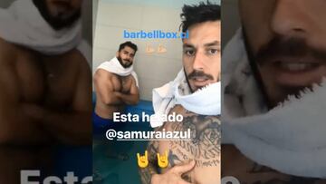 Pinilla y Johnny mostraron su entrenamiento 'congelado'