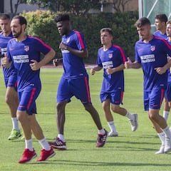 Sesión de entrenamiento matutina sin Vitolo ni Oblak