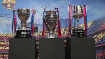 El Barcelona, uno de los siete equipos en ganar el triplete.