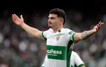 Agustn ?lvarez celebra el 2-1 logrado el pasado domingo ante el Cartagena. 