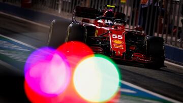 SAINZ Carlos (spa), Scuderia Ferrari SF21, action during Formula 1 Gulf Air Bahrain Grand Prix 2021 from March 26 to 28, 2021 on the Bahrain International Circuit, in Sakhir, Bahrain - Photo Florent Gooden / DPPI
 AFP7 
 26/03/2021 ONLY FOR USE IN SPAIN