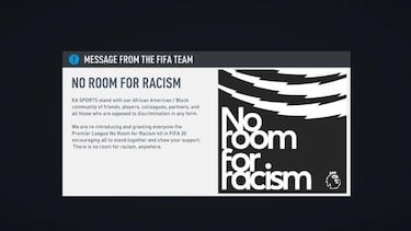 FIFA 20 incorpora el mensaje del Black Lives Matter en el videojuego