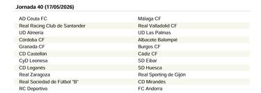 El calendario de LaLiga Hypermotion 25/26