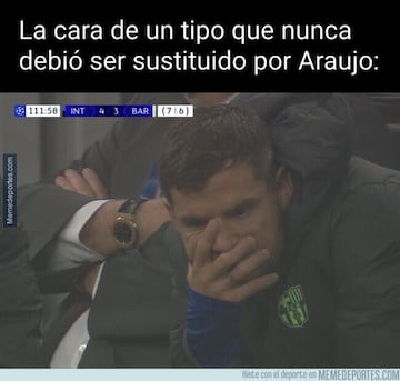 Los mejores memes de la eliminatoria de infarto entre el Inter y el Barcelona