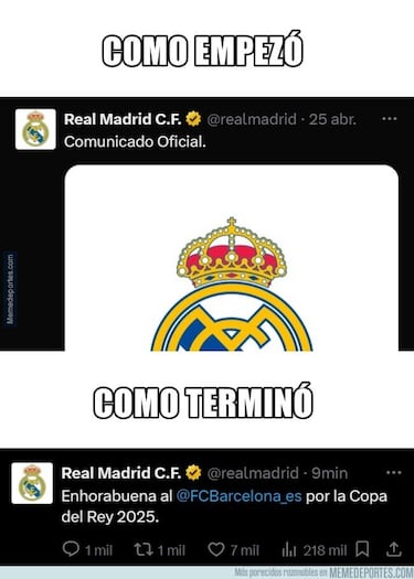 Los mejores memes de la final de la Copa del Rey