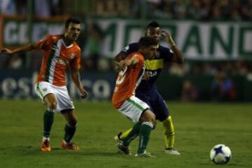 Buenos Aires 11 Marzo 2017
Banfield vs Boca por la fecha 15 del Torneo de la Independencia del Futbol Argentino, en el Estadio Florencio Sola, Banfield.
 Frank Fabra de Boca Juniors\ y   Eric Remedi \'a0de Banfield\
Foto Ortiz Gustavo