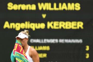 Serena Williams gana la final de Wimbledon de Contra la alemana Angelique Kerber en dos set 7-5 y 6-3