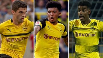 Christian Pulisic, Jadon Sancho y Alexander Isak.