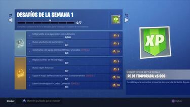 Fortnite Battle Royale: Temporada 5 Desafíos Semana 1