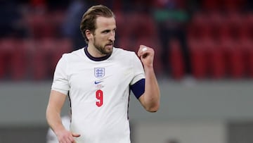 Harry Kane tras marcar ante Albania. 