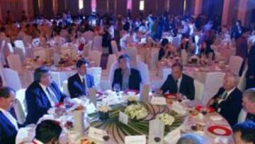 <b>DE GALA. </b>Florentino Pérez , en la cena de gala con las autoridades.