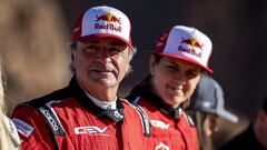 Carlos Sainz y Laia Sanz, pilotos del equipo Acciona de Extreme E, en Al Ula.