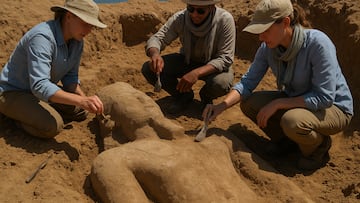 Archaeologists uncover the 12.5-foot head of Egypt’s legendary pharaoh, nearly a century after the statue’s base was first found.