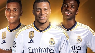 Rodrygo, Mbappé y Vinícius.