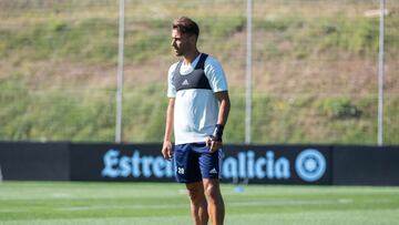 Kevin durante un entrenamiento con el Celta.