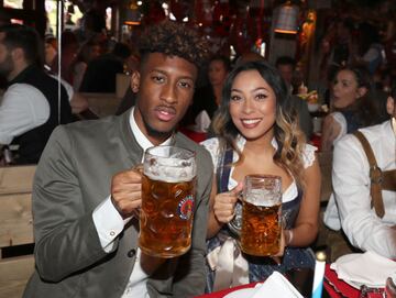 Kingsley Coman and his partner.