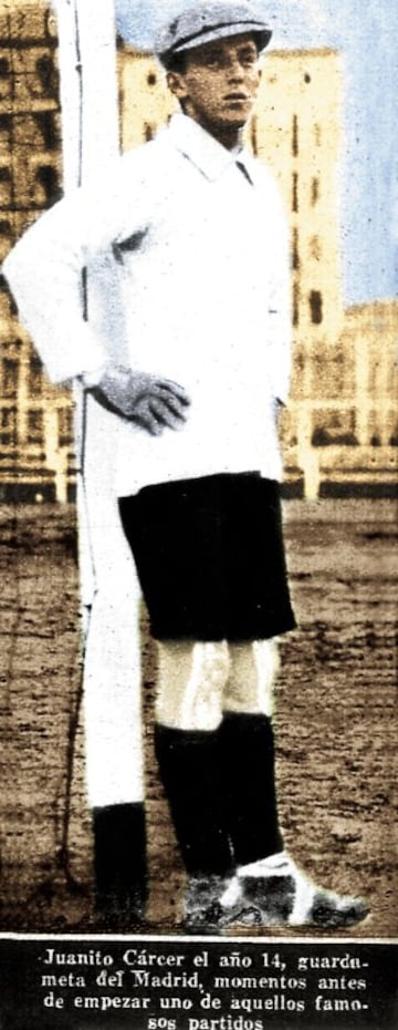 Cárcer fue portero blanco entre 1911 y 1915 para después serlo del Atlético entre 1916 y 1918.