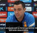 Xavi echa un capote a sus jugadores y manda un mensaje de confianza