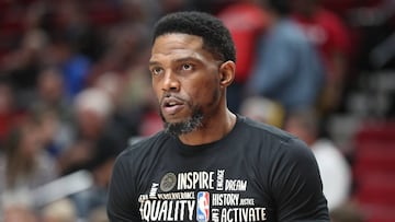 Udonis Haslem, antes de un partido de la NBA con Miami Heat