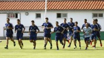 Osasuna durante un entrenamiento de esta pretemporada.