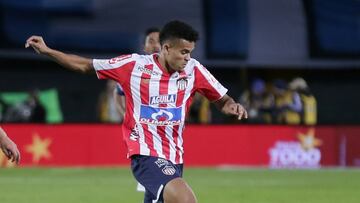 Luis Díaz durante un partido con Junior de Barranquilla en Liga BetPlay.