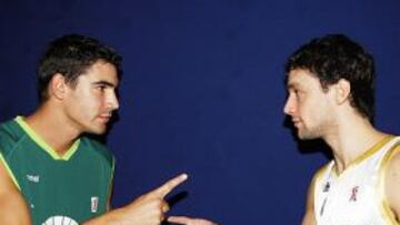 <b>GRAN RETO. </b>Saúl Blanco se reta con Llull en un duelo que será de infarto. Son el futuro de la Selección.