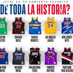 Elige la mejor camiseta de los 75 años de historia de la NBA
