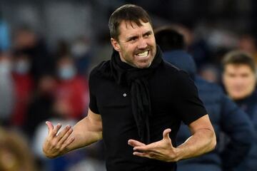 Eduardo Coudet, en un partido reciente del Celta.