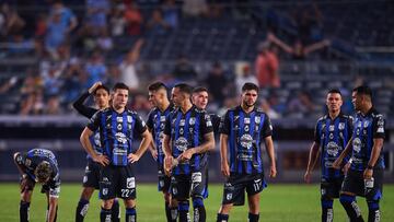 Players of Queretaro during the match between New York City FC and Queretaro as part of Group L of the 2024 Leagues Cup at Yankee Stadium on July 28, 2024 in New York, United States.