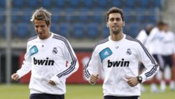 Arbeloa se entrena con Coentrao.