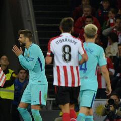 Preocupan las cuatro amarillas de Gerard Piqué y de Umtiti