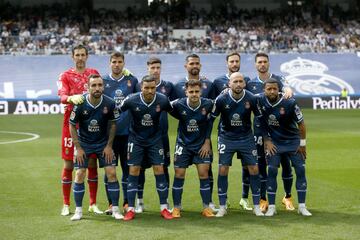 El once inicial del Espanyol. 