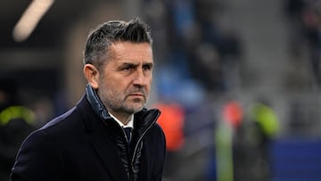 Soccer Football - Champions League - Slovan Bratislava v GNK Dinamo Zagreb - Tehelne pole, Bratislava, Slovakia - November 5, 2024 Dinamo Zagreb coach Nenad Bjelica looks on REUTERS/Radovan Stoklasa