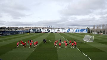 Entrenamiento del Real Madrid.