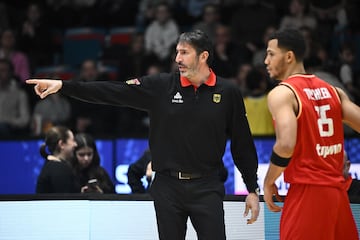 Germany's coach Mumbru Murcia during the FIBA Men's Eurobasket 2025 qualifiers group D match between Sweden and Germany at Hovet arena in Stockholm, Sweden, 22 November 2024.