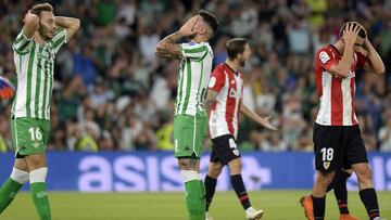 Sanabria, durante el duelo ante el Athletic. 